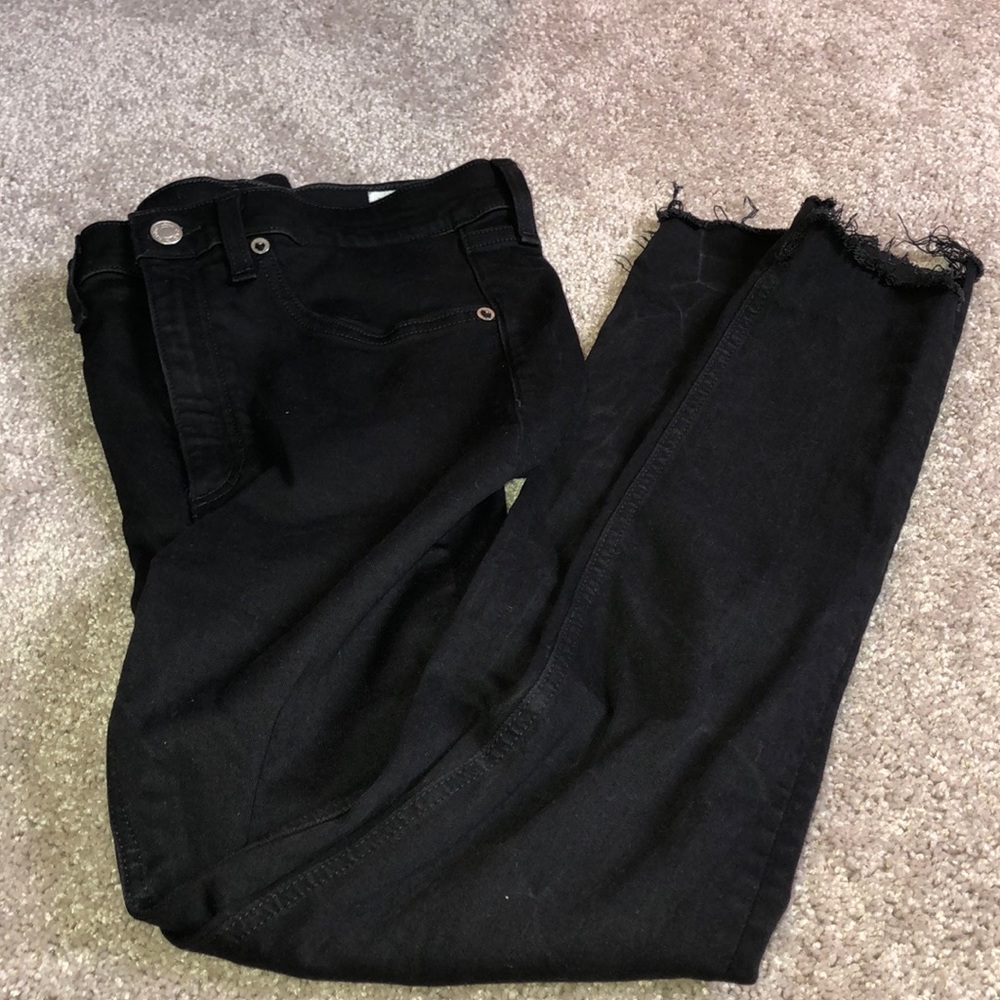 Rag and bone high rise ankle skinny with step hem